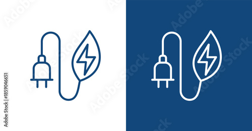 Green Energy Outline, with light and dark background