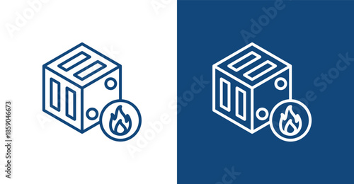 Fuel Cell Outline, with light and dark background