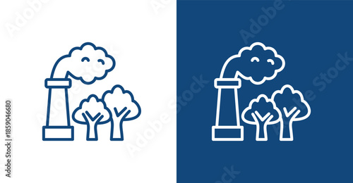 Carbon Capture Outline, with light and dark background