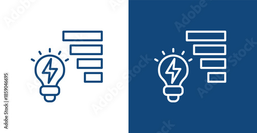 Energy Efficiency Outline, with light and dark background