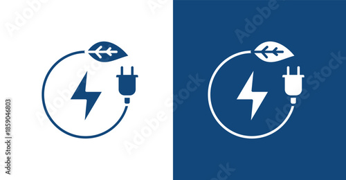 Renewable Glyph, with light and dark background