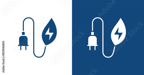 Green Energy Glyph, with light and dark background