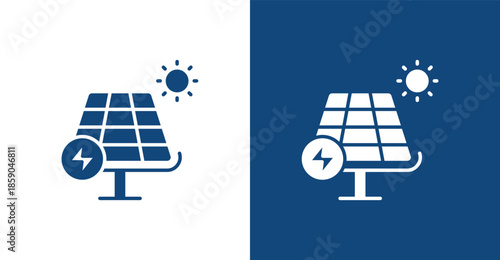Solar Energy Glyph, with light and dark background