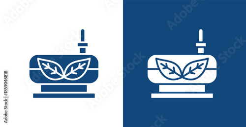 Biofuel Glyph, with light and dark background