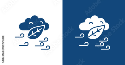 Carbon Neutral Glyph, with light and dark background