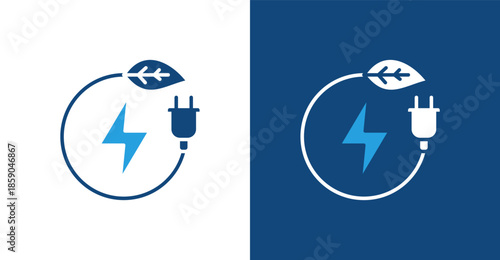 Renewable Glyph Duotone, with light and dark background