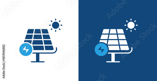 Solar Energy Glyph Duotone, with light and dark background