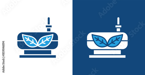 Biofuel Glyph Duotone, with light and dark background