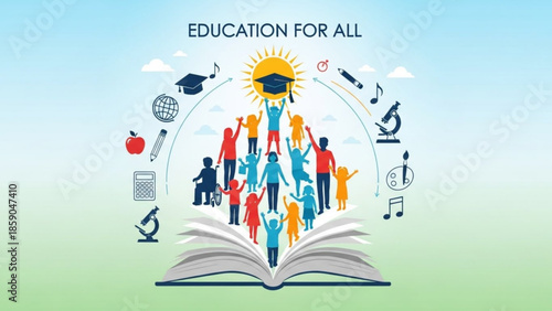 Education for all people with disabilities, equality, learning, knowledge, skill, book