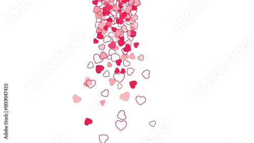 Falling Hearts A Romantic Abstract of Love and Affection, Perfect for Valentine's Day and Beyond