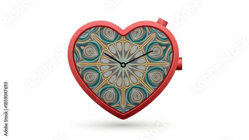 Heart-Shaped Clock A Unique Timepiece with Intricate Design for Stylish Decor