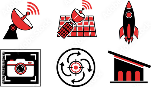 Essential Vector Icons for Technology and Connectivity