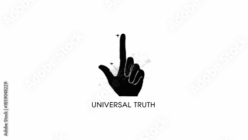 Hand pointing upwards with glowing sparkles, symbolizing guidance and discovery.