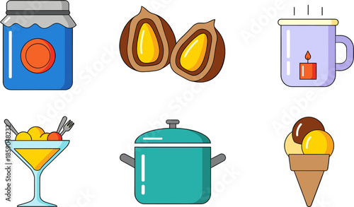Delicious Food and Drink Icons Collection