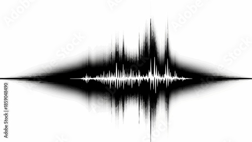 Dynamic sound wave visualization with abstract energy and reflection