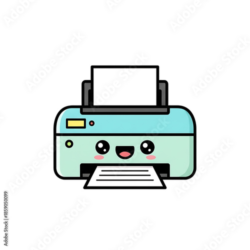 Cute Printer Illustration. (1)
