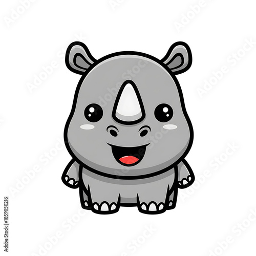 Cute Rhino Character. (1)