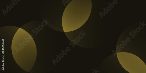 Abstract golden-yellow translucent circles overlapping on a dark background creating a bokeh effect.