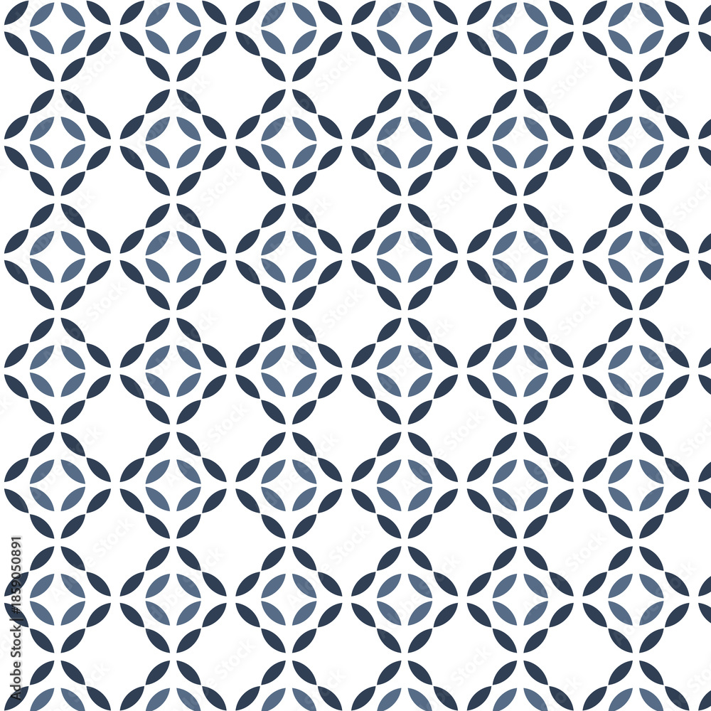 Fototapeta premium White Background With Blue and Dark Blue Geometric Pattern abstract