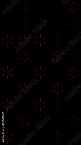 red star background animation flashing with seamless looping on black vertical screen