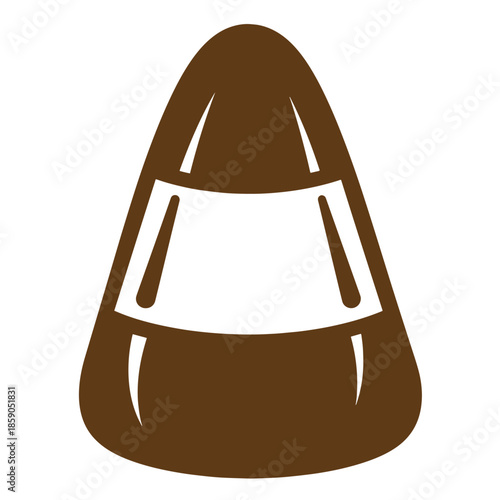 Vintage Brown wedge of cheese on white background