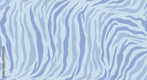 Tiger stripe patterns in cool blue tones, Modern animal print patterns, Light blue tiger stripes background for graphic design