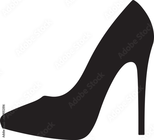 High heel shoe silhouette.