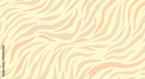 Pastel cream pattern with tiger stripes, Modern wildlife fur textures for textile design, Tiger skin background
