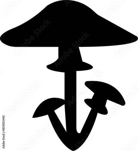 Cartoon vector mushrooms clipart, doodle icon set. Black silhouettes . Nature illustration .mushrooms line art set mushroom line art vector illustration of mushrooms vector design Mushrooms icon set B