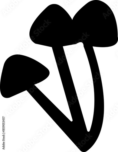 Cartoon vector mushrooms clipart, doodle icon set. Black silhouettes . Nature illustration .mushrooms line art set mushroom line art vector illustration of mushrooms vector design Mushrooms icon set B