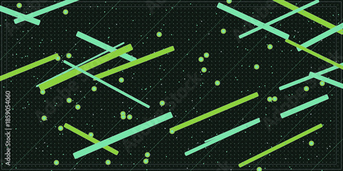 Future Technology Wave Lattice Background – Evergreen Deep Forest Mint Lime Steel