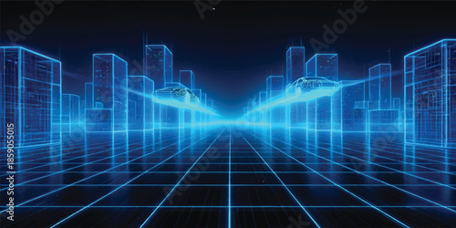 Digital data lines illustrating stock market growth and finance on a computer monitor like a heartbeat chart