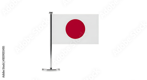 Japanese national flag on a small stand isolated on transparent background Free Download Japanese national flag on a small stand isolated on transparent background - GFXLoad