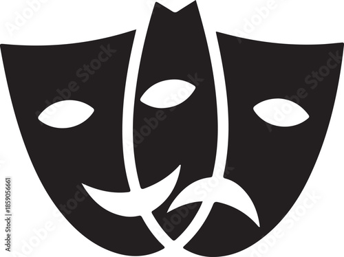 Mask silhouette minimalist artwork