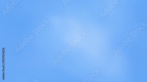 Abstract composition with overlapping ribbons and spheres in soft pastel colors against a blue backdrop