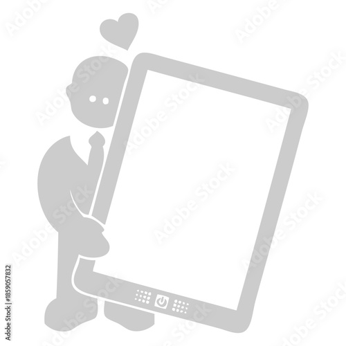 Person loves their tablet