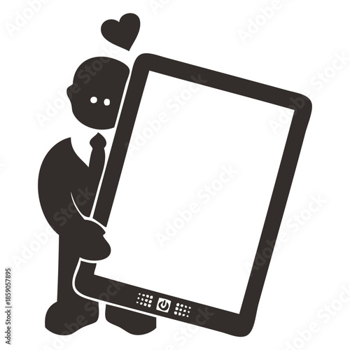 Man Holding Tablet