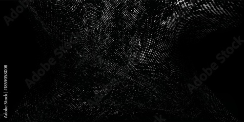 Abstract vector noise. Small particles of debris and dust. Distressed uneven background. Grunge texture overlay with fine grains isolated on white background. Vector illustration.