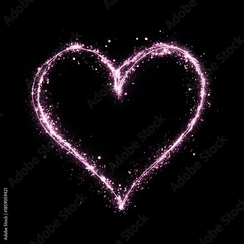 Sparkling heart illustration