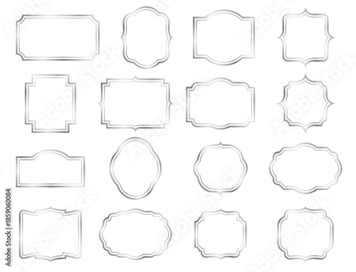 シルバーのシンプルフレームセット