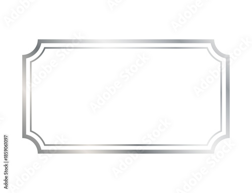 シルバーのシンプルフレーム