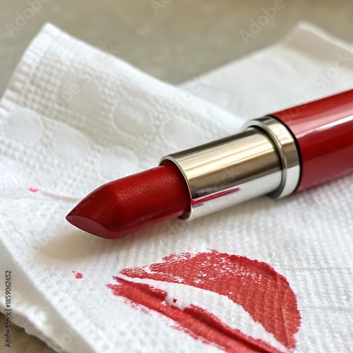 lipstick on a red background