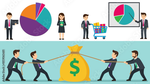 Business competition and financial resources for corporate growth and strategic planning