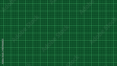 Green engineering grid pattern with square cells and light green lines, technical blueprint style seamless background, graph layout for schematic drawing, drafting, design, structure, paper