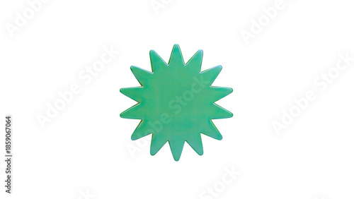 Bright Green Starburst Shape