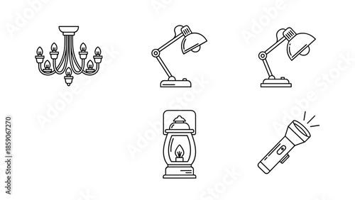 Various lighting options for modern spaces and ambiance, Generative AI.