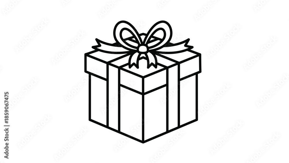 Obraz premium Elegant gift box with ribbon and bow for special occasions, Generative AI.