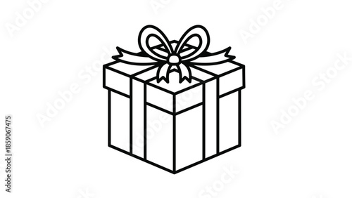 Elegant gift box with ribbon and bow for special occasions, Generative AI.