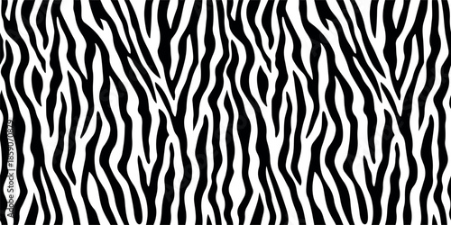 High contrast black and white zebra pattern seamless abstract animal print for backgrounds wallpaper textiles fashion wild jungle style safari modern fabric surface design wildlife concept