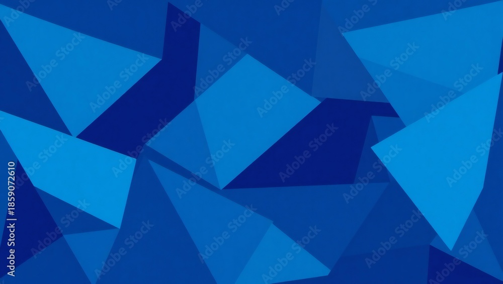 Fototapeta premium Abstract geometric pattern with overlapping blue shapes and sharp angles